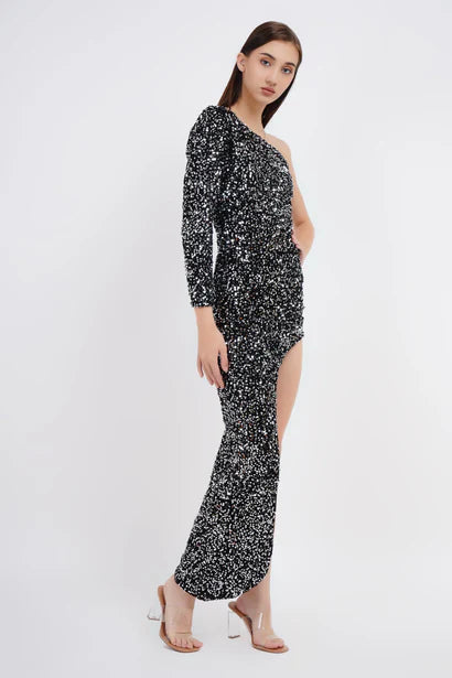 Eternal Glamour One Shoulder Sequin Mermaid Dress
